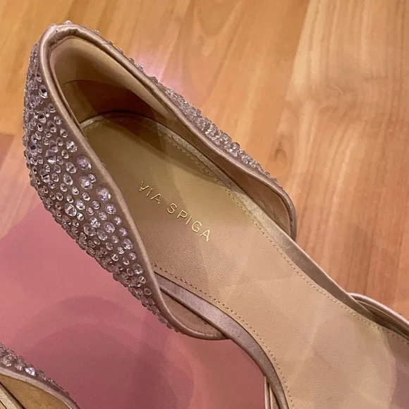 NIB Via Spiga Nude Ondine3 Pumps Size 8.5 - Picture 7 of 16